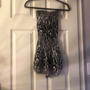 Black and white romper